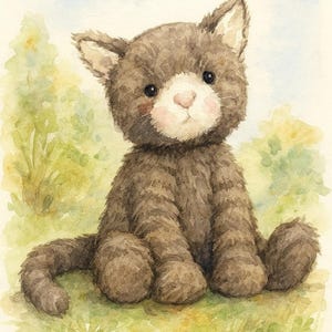 Jellycat inspiriertes A4 Poster - Katze
