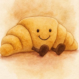 Jellycat inspiriertes A4-Poster - Croissant