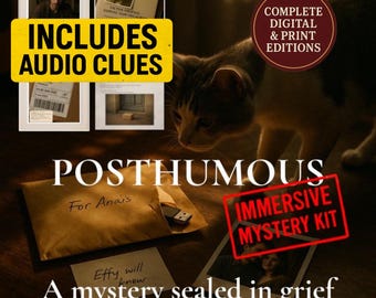 Printable Murder Mystery Game Cold Case –  Detective Kit with Audio & Clues (Digital File)