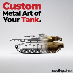 Custom Metal Tank Silhouette – Personalized Laser-Cut Steel Wall Art, Military Gift, Man-Cave or Office Décor