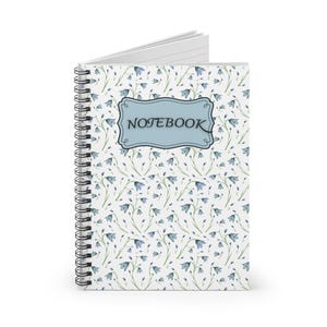 Floral Spiral Notebook - Ruled Line, Cute Stationery, Gift Idea, Journal, School Supplies, Writing Diary