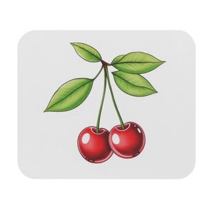 Cherry Blossom Mouse Pad, Cute Cherry Desk Accessory, Office Decor, Gift for Her, Gamer Mousepad, Cherry Design
