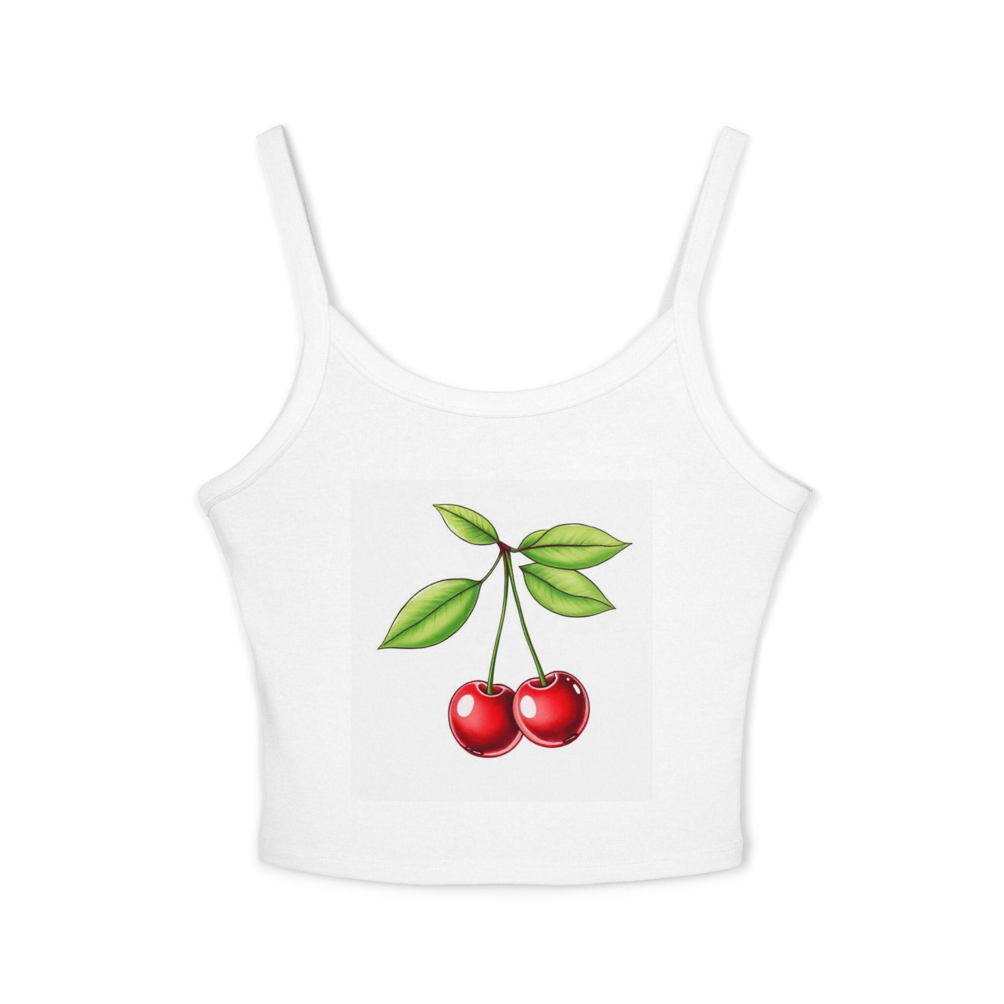 ♡Cherry Pattern Strap Top♡ Cherry Spaghetti Strap Tank Top | Cute Summer Top, Casual