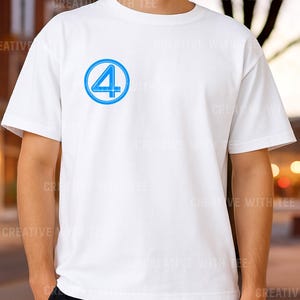 Fantastic Four Logo T-Shirt | Retro Superhero Tee | Classic Comic Book Fan Shirt | Gift for SuperHero Fans