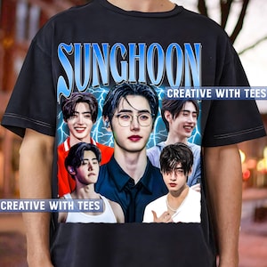Sunghoon ENHYPEN T-Shirt: Elegant Kpop Idol Fan Tee