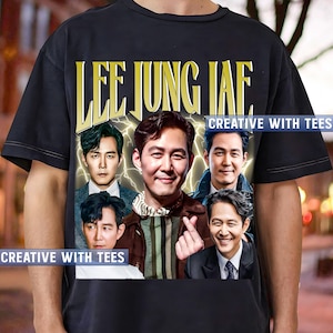 Lee Jung Jae T-Shirt | K-Drama Star Tee | Korean Actor Fan Merch | Vintage Aesthetic Shirt | Unisex Kpop Kdrama Graphic Tee