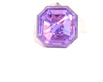 4” square diamond cut gem ornaments,holiday decor, year round ornament, diamond gems