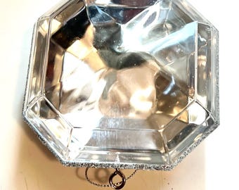 4” clear cut gem ornaments,holiday decor, year round ornament, diamond gems