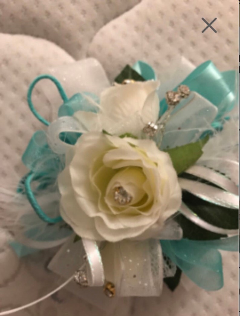 Prom wedding or special occasion corsage.