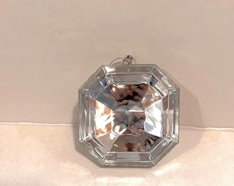 Diamond Cut Acrylic Gem Ornament - Holiday Decor (4 inch)