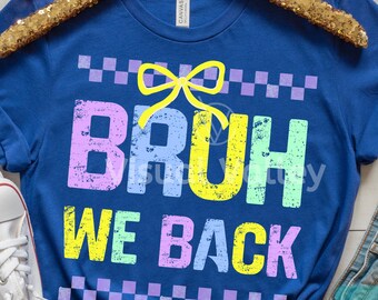 Pacote PNG de Professor Retro: Bruh We Back, Primeiro Dia de Aula (Download Digital)
