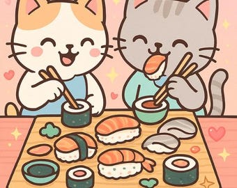 Kawaii Cat Coloring Book – 27 Cute Animal Pages (PDF)