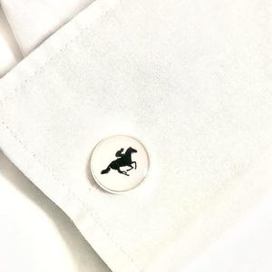 Horse Riding Cufflinks, Horse Cufflinks, Horse Racing Cufflinks, Sport Cufflinks, Silver cufflinks, dad cufflinks