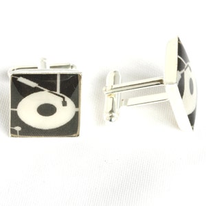 Boutons de manchette DJ, boutons de manchette platines, boutons de manchette tourne-disque, boutons de manchette MC, boutons de manchette disco, boutons de manchette platine, boutons de manchette mosh pit, festival