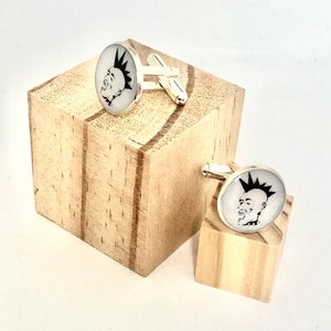 Punk Rock Cufflinks, Rockabilly Cufflinks, Edgy Cufflinks, Punk Cufflinks, Music Cufflinks, 1980s Cufflinks, 1970s cufflins, cufflinks