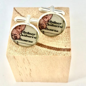 Australië manchetknopen, Australische manchetknopen, manchetknopen Melbourne, manchetknopen Canberra, manchetknopen Sydney, cadeaus voor mannen, gepersonaliseerde manchetknopen