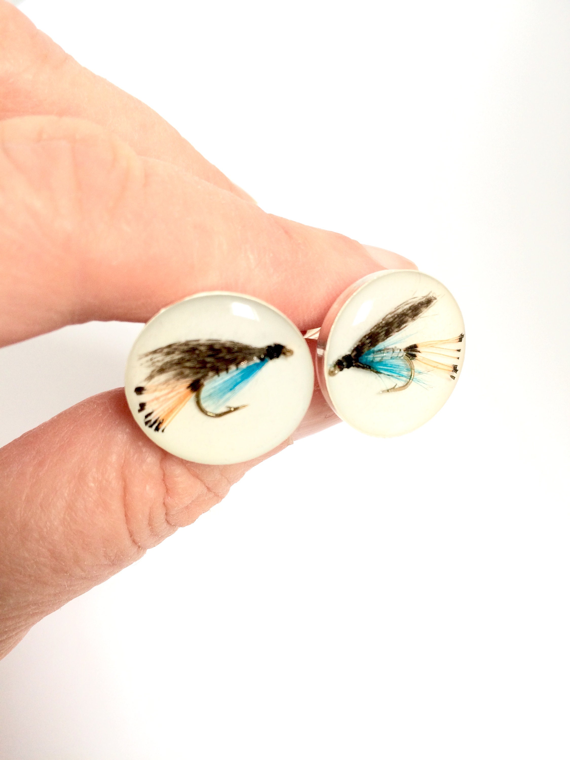 Fly Fishing Cufflinks Fishing Cufflinks Fishing Fly Etsy