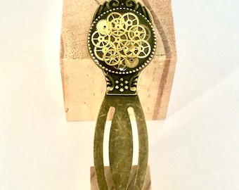 Steampunk bladwijzer, cadeaus voor gothics, steampunk manchetknopen, boekenliefhebbers bladwijzer, bladwijzer horlogedeel, horloge bladwijzer, boekenclub bladwijzer