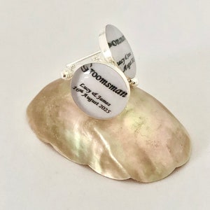 Regalo de boda, obsequio de boda, recuerdo de boda, recuerdo de boda, caja de gemelos, gemelos de boda personalizados