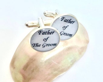 Formal Wedding Wear, Father of the Groom Cufflinks, Silver Wedding Cufflinks UK, Best Man Cufflinks, Groomsmen Cufflinks, Cufflink Workshop