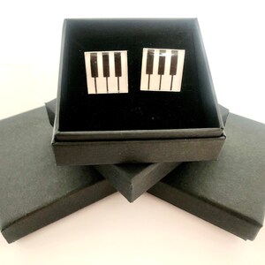 Piano Cufflinks, Keyboard Cufflinks, Fathers gifts, gifts for dad, gifts for him, gifts for musicians, music cufflinks, music gifts image 2