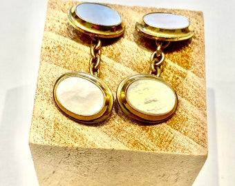 Rare Vintage Cufflinks, Retro Cufflinks, Mother of Pearl Cufflinks, Designer Cufflinks, 1960s Cufflinks, 1970s Cufflinks,