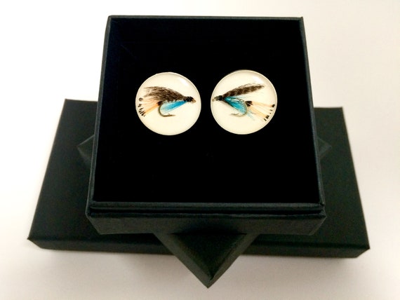 Fly Fishing Cufflinks, Fishing Cufflinks, Fishing Fly Cufflinks, Gifts for Fishermen, Fishing lure cufflinks,Fishing Gifts, gifts for him