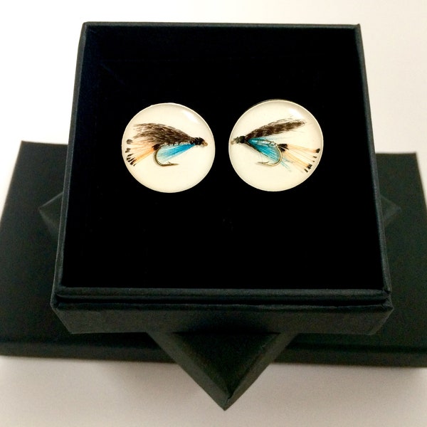 Fly Fishing Cufflinks, Fishing Cufflinks, Fishing Fly Cufflinks, Gifts for Fishermen, Fishing lure cufflinks,Fishing Gifts, gifts for him