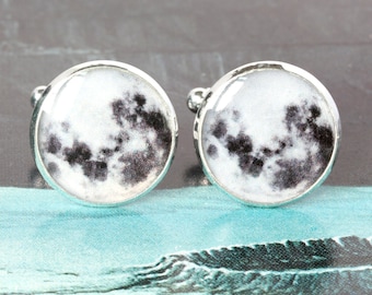 Moon Cufflinks, stargazer cufflinks, Space cufflinks, gifts for stargazers, star gazer cufflinks, Lunar cufflinks, Astral cufflinks
