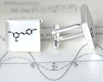 Wine Cufflinks, Molecular Model Cufflinks, wine gifts, Wine molecule cufflinks, Molecule cufflinks, wine gift, wine drinkers cufflinks