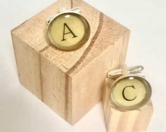 In the Style of Typewriter Cufflinks, Monogram Cufflinks, Monogramed Cufflinks, Personalized Monogram Cufflinks, Initial Cufflinks,
