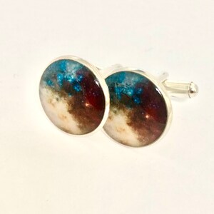 Space Cufflinks, Astronomy Cufflinks, Astrology cufflinks, Stargazing Cufflinks, Galaxy Cufflinks, Nebula Cufflinks, Astrophysics Cufflinks image 2