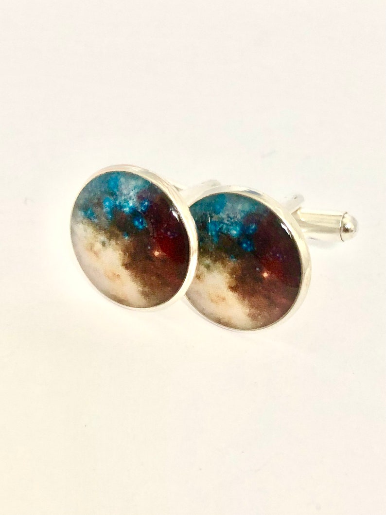 Space Cufflinks, Astronomy Cufflinks, Astrology cufflinks, Stargazing Cufflinks, Galaxy Cufflinks, Nebula Cufflinks, Astrophysics Cufflinks image 2