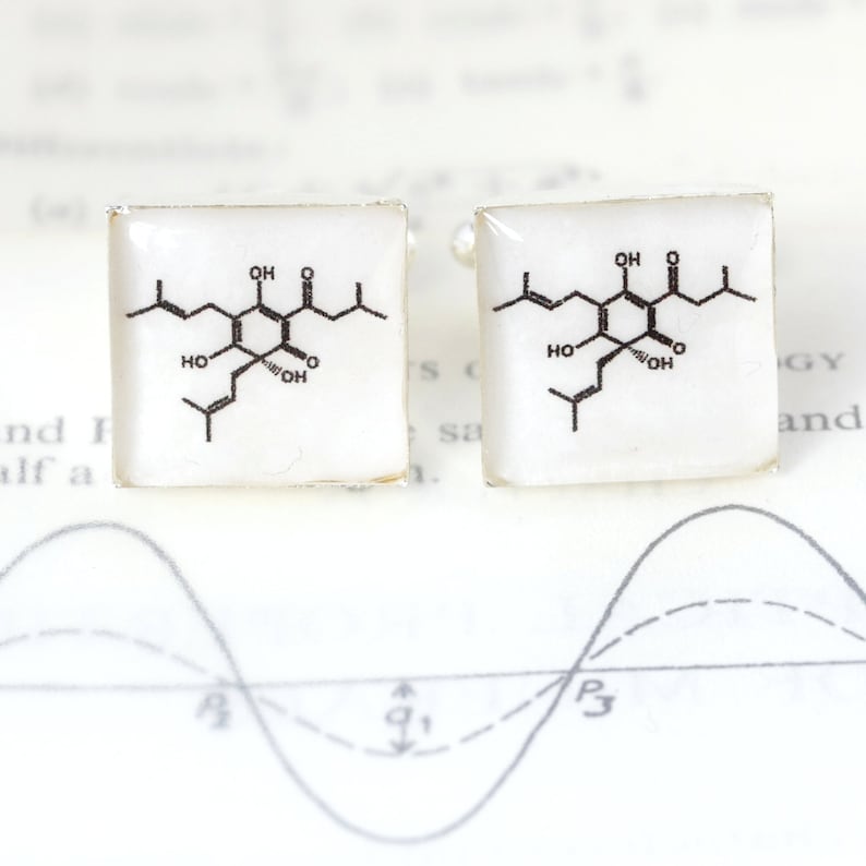 cuff links Cufflinks beer molecule cufflinks Science Cufflinks Molecular Structure Cufflinks Beer Cufflinks gifts for scientists