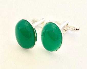 Aventurine Cufflinks, Green Cufflinks, Semi Precious Cufflinks, Lux Cufflinks, Designer Cufflinks, Handmade Cufflinks, Crystal Cufflinks