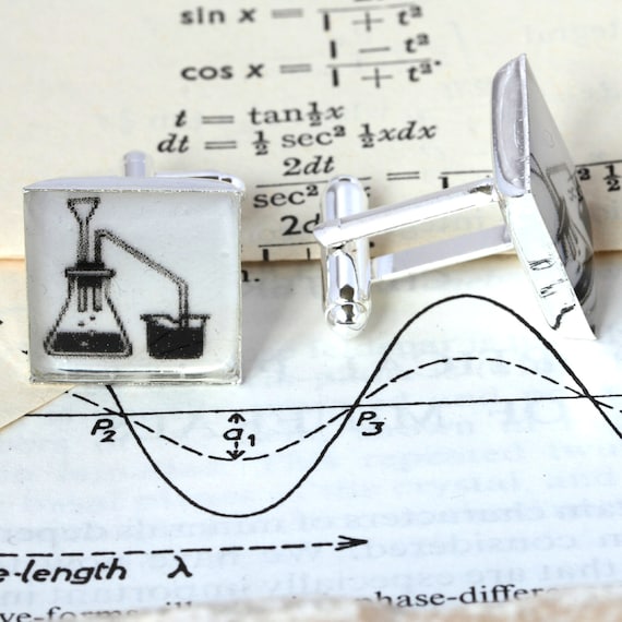 Chemistry Cufflinks, Science Cufflinks, Science Teachers gifts, gifts for chemistry teachers, Gifts for Science Teachers, Teacher gifts