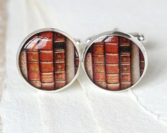 Book Cufflinks, Book Lovers Cufflinks, Book Club cufflinks, book lovers cufflinks, poetry cufflinks, poetry lovers, tasteful cufflinks