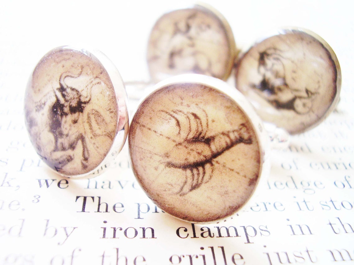 Zodiac Cufflinks Astrology Cufflinks Signs of the Zodiac Etsy