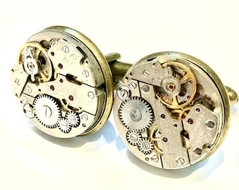manchetknopen horloge, Steampunk-cadeaus, manchetknopen horlogedeel, manchetknopen horlogedeel, manchetknopen horloge, Steampunk-manchetknopen, manchetknopen horloge, Steam Punk