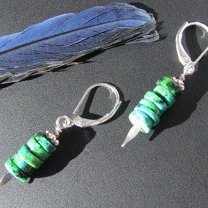 Chrysocolla Tie Earrings