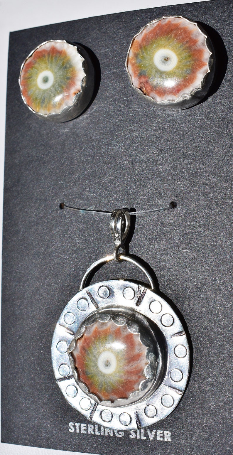Brown and Green Solar Quartz Post Earrings