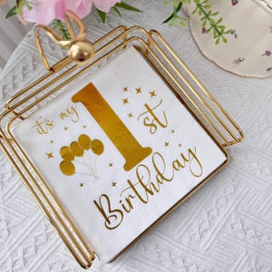 HAPPY BIRTHDAY PAPER Napkins, Party Decoration, Tableware, 3-Ply, Party Supplies, 16PCS/Pack