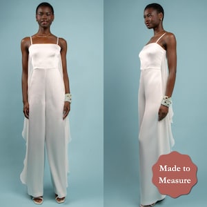 Satin Jumpsuit | Charlotta | Bridal Jumpsuit | Minimal Wedding Jumpsuit