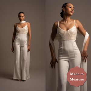 Sequin Jumpsuit | Juan | Bridal Jumpsuit | Minimal Wedding Jumpsuit