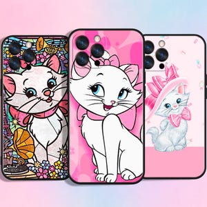 Funda protectora para teléfono de Los Aristogatos Marie, adorable gatita con ambiente parisino ~ Compatible con iPhone y Samsung ~ Modelos personalizados disponibles