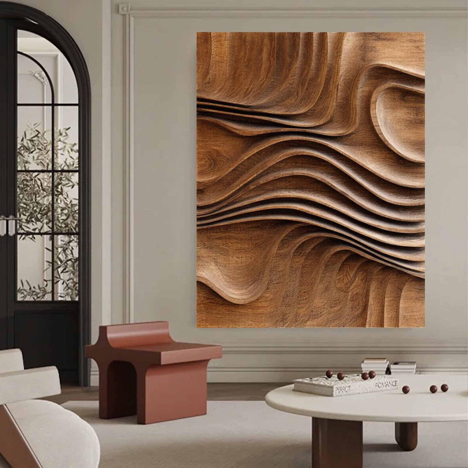 Curated visual reference: Picture Idea: Handmade 3D Wood Carving Texture Wall Decor Brown 3D Woodcarving