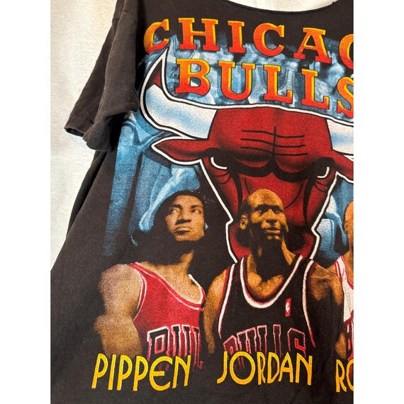 Vintage 1996 NBA Chicago Bulls Champions Jordan Pippen Rodman T