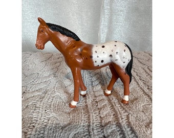 Sunrise Appaloosa Horse Figurine Toy 1988 Vintage Plastic Animal Decor