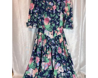 Glenfrey Fashions 90's Floral Print Dress Size 14 Vintage dress