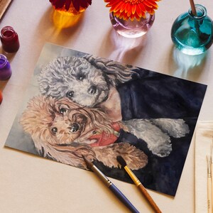 Custom Watercolor Pet Portrait From A Photo